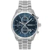 Hugo Boss Boss Grand Prix 44 Watch Silver In Metallic