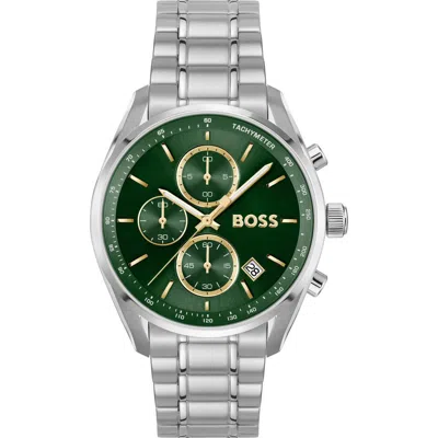 Hugo Boss Boss Grand Prix Chronograph Bracelet Watch, 40mm In Green