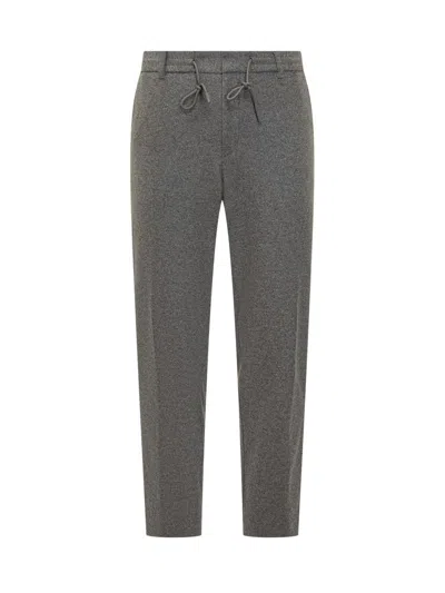Hugo Boss Boss Gray Boss Pants With Drawstring And Zip Closure