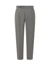Hugo Boss Boss Gray Boss Pants With Pences And Zip Closure In Gray