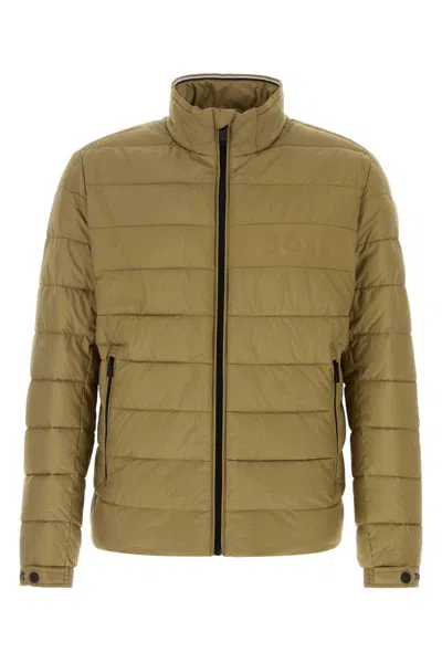 Hugo Boss Boss Khaki Polyester Padded Jacket In Multi