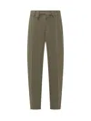 Hugo Boss Boss Green Boss Cotton Drawstring Trousers In Green