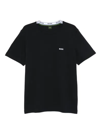 Hugo Boss Boss Green T-shirts And Polos Blue In Black