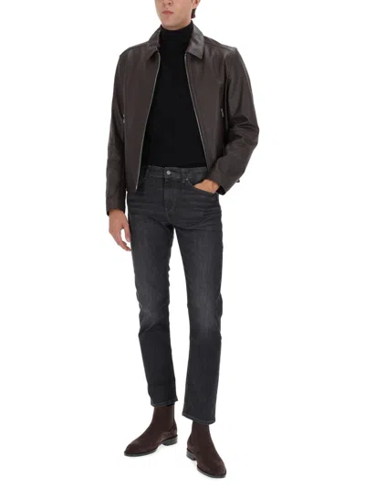Hugo Boss Boss Grey Cotton-blend Jeans In Gray
