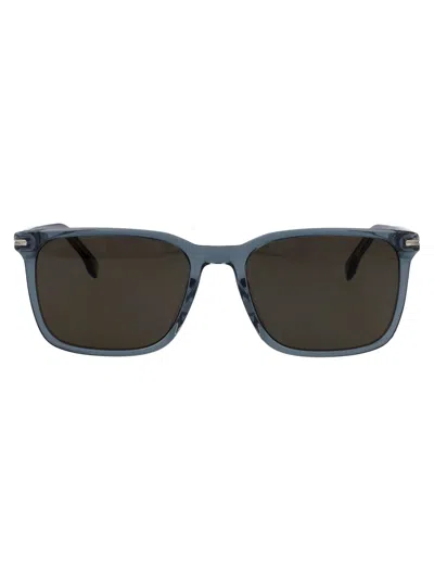 Hugo Boss Boss Grey Crystal Acetate Sunglasses In Brown