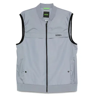 HUGO BOSS BOSS GREY JACKETS - WAISTCOATS & GILETS MEN