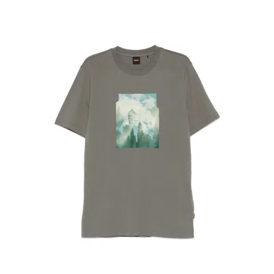HUGO BOSS BOSS GREY T-SHIRTS & VESTS - T-SHIRTS MEN
