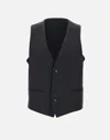 Hugo Boss Wool Fabric Sleeveless Vest With Adjustable Back Strap