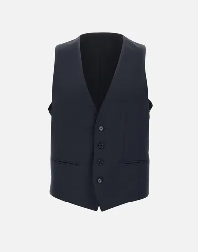 Hugo Boss Boss H Huge Blue Wool Vest