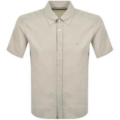 Hugo Boss Boss H Liam Short Sleeve Shirt Open Beige In Neutral