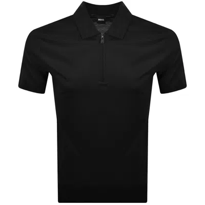 Hugo Boss Boss H Paras 50 Quarter Zip Polo Black