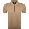 Hugo Boss Boss H Paras 65 Polo T Shirt Medium Beige In Brown