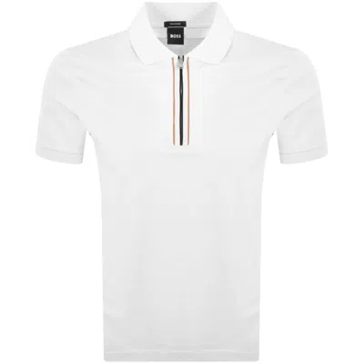 HUGO BOSS BOSS H PARAS 65 POLO T SHIRT WHITE