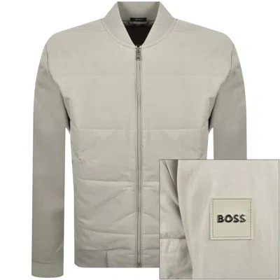 Hugo Boss Boss H Skiles 100 Jacket Beige In Gray