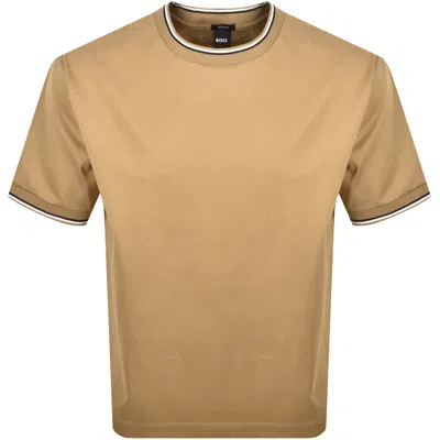 Hugo Boss Boss H Tames 65 T Shirt T Shirt Beige In Brown