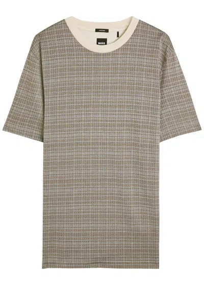 Hugo Boss Boss H-taut 102 Fine-knit T-shirt In Brown