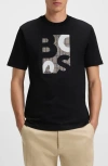 Hugo Boss Boss H-thompson Graphic T-shirt In Black