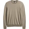 Hugo Boss Herringbone-pattern Sweater In Brown