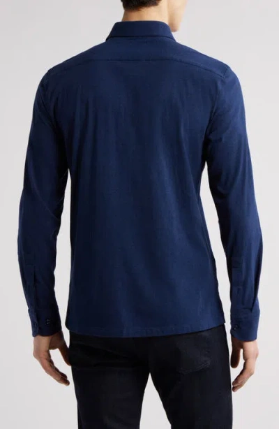 Hugo Boss Boss Hal Long Sleeve Polo In Dark Blue