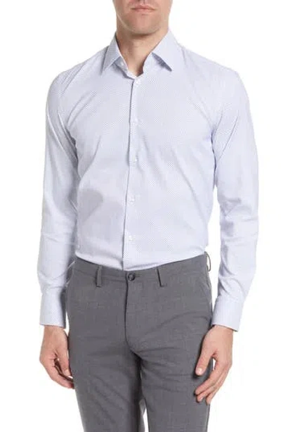 Hugo Boss Boss Hank Kent Geo Dress Shirt In Gray