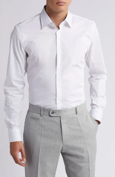 Hugo Boss Boss Hank Kent Slim Fit Dress Shirt In White