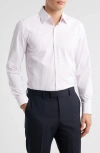 Hugo Boss Boss Hank Kent Slim Fit Performance Stretch Dress Shirt In White