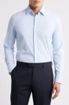 Hugo Boss Boss Hank Kent Slim Fit Performance Stretch Dress Shirt In Blue