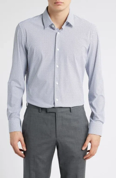 Hugo Boss Boss Hank Kent Slim Fit Performance Stretch Dress Shirt In Dark Blue