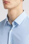 Hugo Boss Boss Hank Kent Slim Fit Performance Stretch Dress Shirt In Light Blue