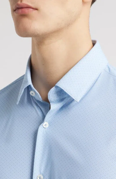 Hugo Boss Boss Hank Kent Slim Fit Performance Stretch Dress Shirt In Light Blue