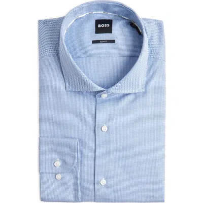 Hugo Boss Boss Hank Spread Dress Shirt In Bright Blue