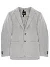 Hugo Boss Tailored Jacket Notch Lapel Front Pockets In Gray