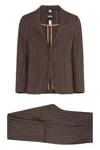 Hugo Boss Boss Hanry Linen Two-pieces Suit In Brown