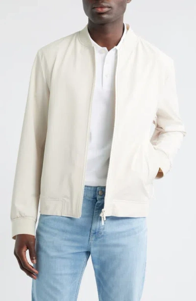Hugo Boss Boss Hanry Slim Fit Bomber Jacket In White