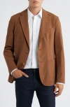 Hugo Boss Boss Hanry Slim Fit Stretch Twill Sport Coat In Brown