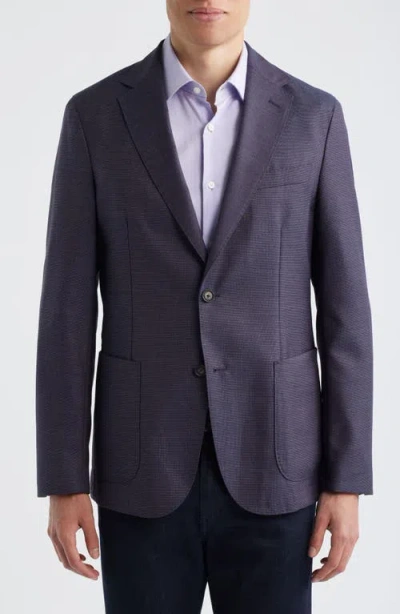 Hugo Boss Boss Hanry Slim Fit Textured Virgin Wool Sport Coat In Purple