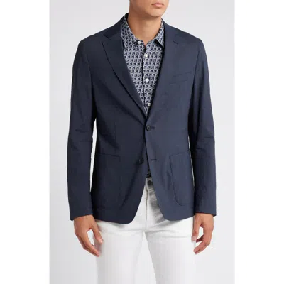 Hugo Boss Boss Hanry Stretch Linen Blend Sport Coat In Dark Blue