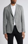 Hugo Boss Boss Hanry Tech Flannel Performance Sport Coat In Silver