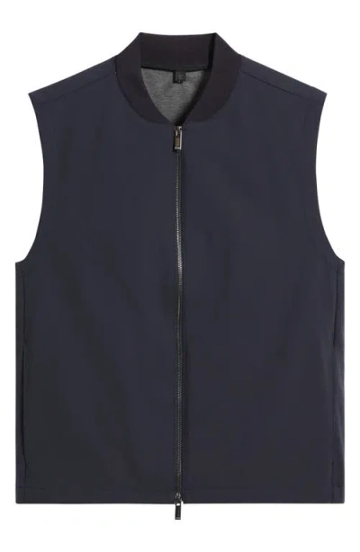 Hugo Boss Boss Hanry Zip Vest In Dark Blue