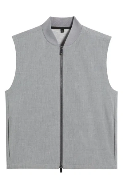 Hugo Boss Boss Hanry Zip Vest In Medium Grey