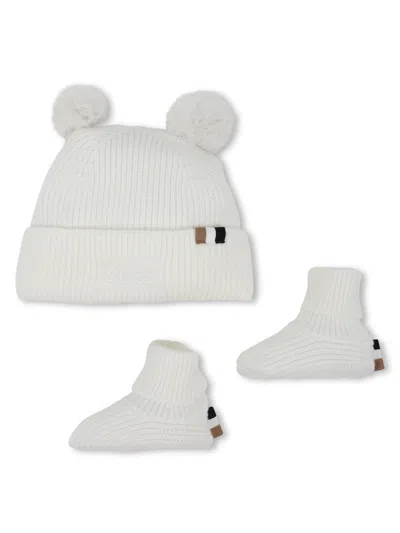 Hugo Boss Boss Hat Set With Slippers In White
