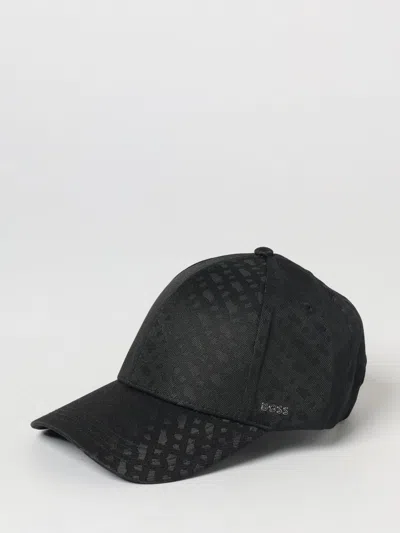 Hugo Boss Logo-jacquard Baseball Cap In Black