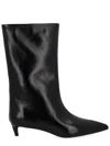 Hugo Boss 35mm Pointed-toe Leather Boots In Black