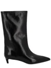 Hugo Boss 35mm Pointed-toe Leather Boots In Black