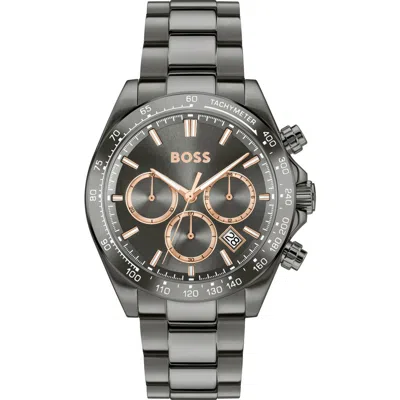 Hugo Boss Boss Hero 2.0 Chronograph Bracelet Watch, 43mm In Gray