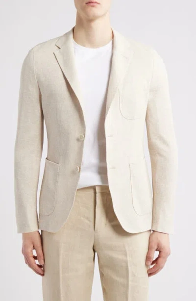 Hugo Boss Boss Heston Linen & Cotton Sport Coat In Open White