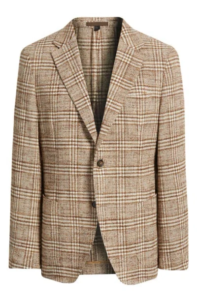 Hugo Boss Boss Heston Slim Fit Plaid Sport Coat In Brown