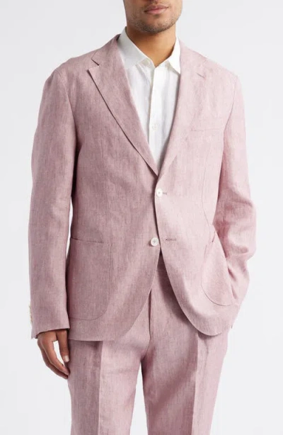 Hugo Boss Boss Heston Soft Linen Sport Coat In Pink