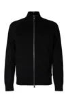 Hugo Boss Boss High Collar Zipped Cardigan In Black