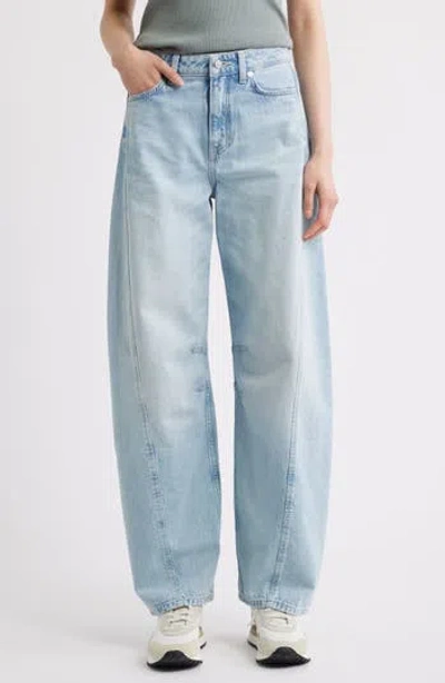 Hugo Boss Boss High Waist Balloon Leg Jeans In Blue